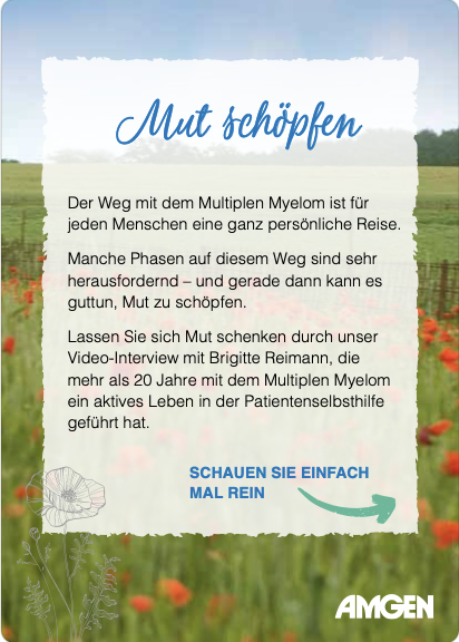 Postkarte Mutmach-Video Multiples Myelom